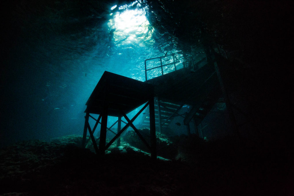 Devil's Den in Florida Cave Diving Pier